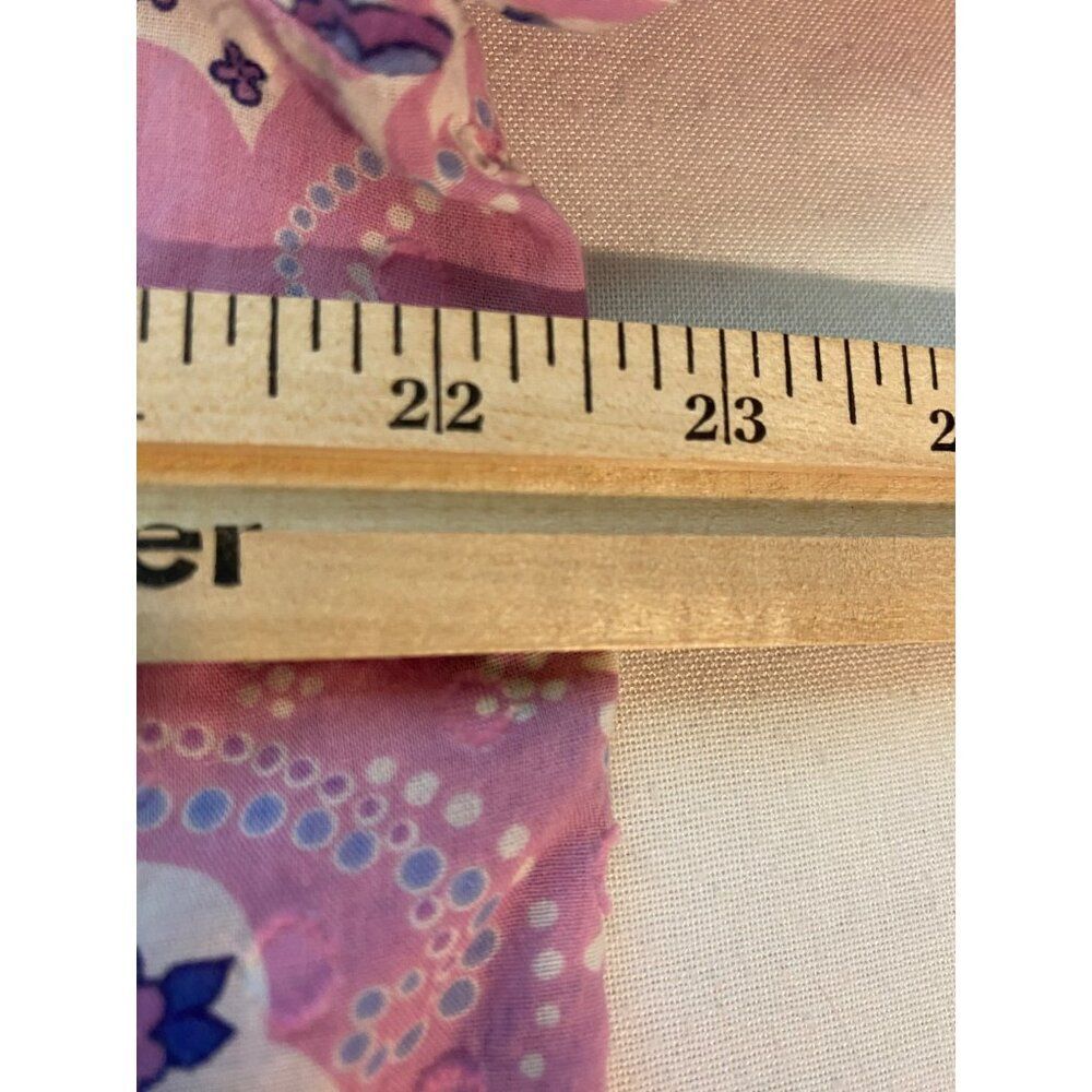 Talbots Petite XLP Pink Floral Button-Up Shirt Textured Polka Dot Boho Cottage - Picture 5 of 14